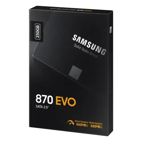 Samsung 870 EVO MZ-77E250BW 250GB 560/530MB/s 2.5″ SATA 3 SSD Disk