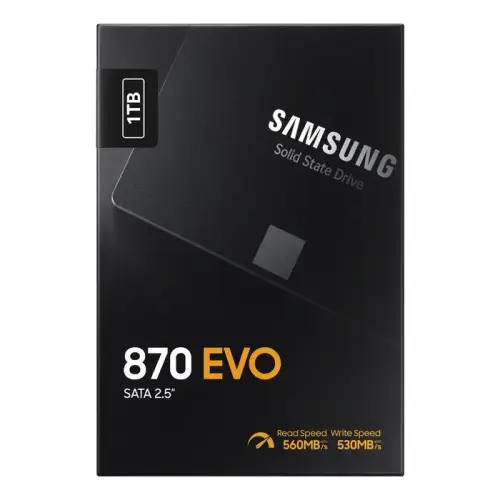 Samsung 870 EVO MZ-77E1T0BW 1TB 560/530MB/s 2.5″ SATA 3 SSD Disk