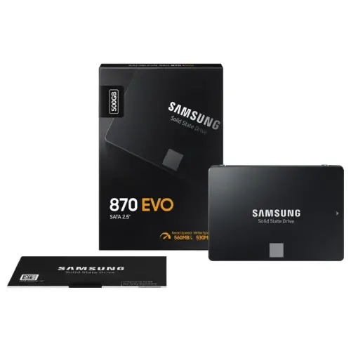 Samsung 870 EVO MZ-77E500BW 500GB 560/530MB/s 2.5″ SATA 3 SSD Disk