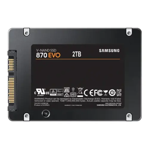 Samsung 870 EVO MZ-77E2T0BW 2TB 560/530MB/s 2.5″ SATA 3 SSD Disk