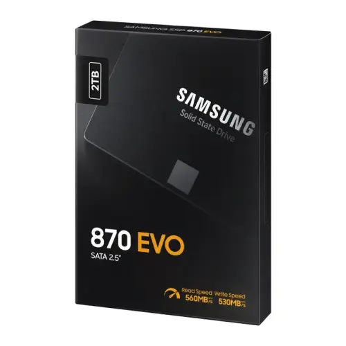 Samsung 870 EVO MZ-77E2T0BW 2TB 560/530MB/s 2.5″ SATA 3 SSD Disk