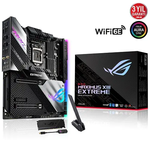 Asus ROG Maximus XIII Extreme Intel Z590 Soket 1200 DDR4 5333(OC)MHz E-ATX Gaming (Oyuncu) Anakart
