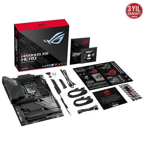 Asus ROG Maximus XIII Hero Intel Z590 Soket 1200 DDR4 5333(OC)MHz ATX Gaming (Oyuncu) Anakart