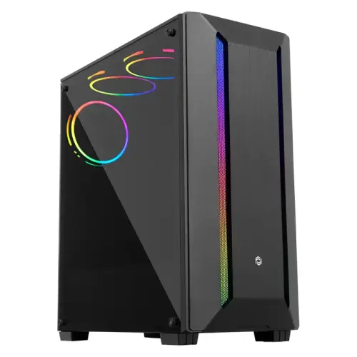 Frisby WOLF FC-9410G 500W 3 x 120mm Double Slim Ring RGB Fan Temperli Cam USB 3.0 ATX Mid-Tower Gaming (Oyuncu) Kasa