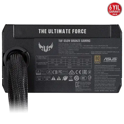 ASUS TUF-GAMING-650B 650W 80 Plus Bronze 135mm Gaming (Oyuncu) Power Supply