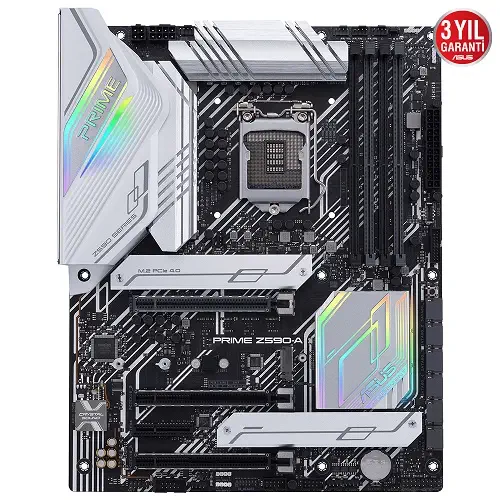 Asus Prime Z590-A Intel Z590 Soket 1200 DDR4 5333(OC)MHz ATX Gaming (Oyuncu) Anakart