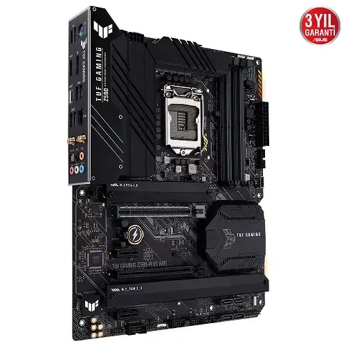 Asus TUF Gaming Z590-PLUS WIFI Intel Z590 Soket 1200 DDR4 5133(OC)MHz ATX Gaming (Oyuncu) Anakart