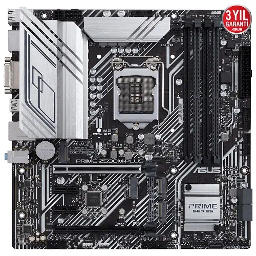 Asus Prime Z590M-PLUS Intel Z590 Soket 1200 DDR4 5133(OC)MHz mATX Gaming (Oyuncu) Anakart