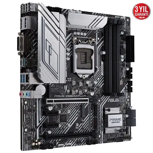Asus Prime Z590M-PLUS Intel Z590 Soket 1200 DDR4 5133(OC)MHz mATX Gaming (Oyuncu) Anakart