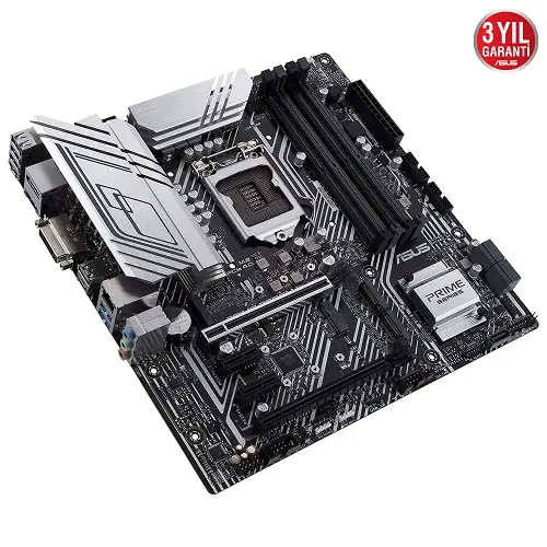 Asus Prime Z590M-PLUS Intel Z590 Soket 1200 DDR4 5133(OC)MHz mATX Gaming (Oyuncu) Anakart