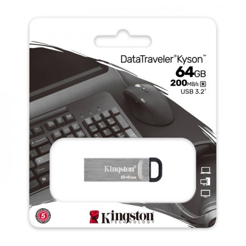 Kingston DataTraveler Kyson DTKN/64GB 64GB 200/60MB/s USB 3.2 Flash Bellek