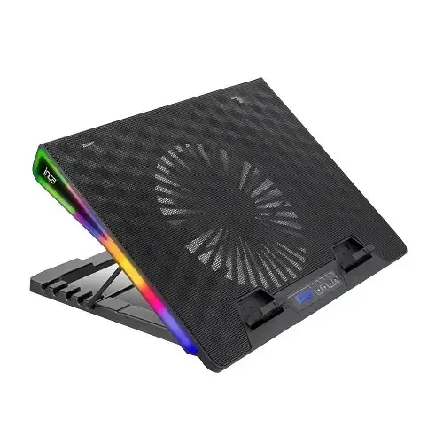 Inca Arrax II INC-608GMS 1 x 185mm Fan RGB LED 13″-17.3″ Siyah Notebook Soğutucu