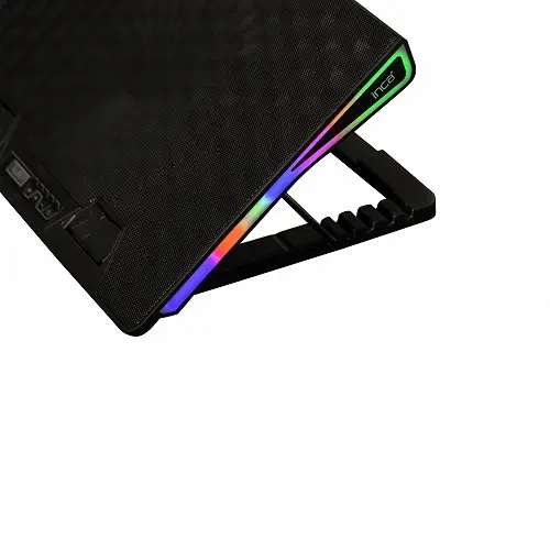 Inca Arrax II INC-608GMS 1 x 185mm Fan RGB LED 13″-17.3″ Siyah Notebook Soğutucu