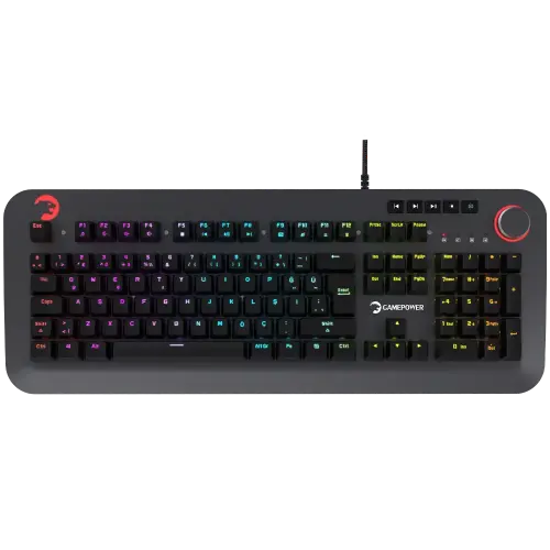 GamePower Starscream RGB Red Switch Türkçe Q USB Suya Dayanıklı Optik Mekanik Gaming Klavye