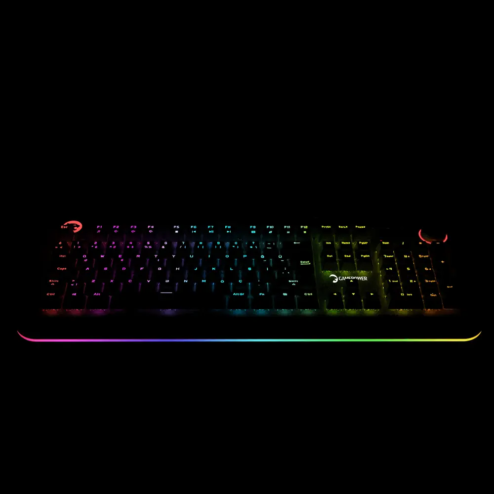 GamePower Starscream RGB Red Switch Türkçe Q USB Suya Dayanıklı Optik Mekanik Gaming Klavye