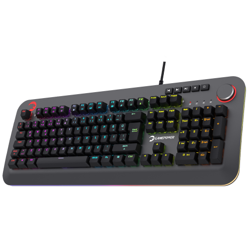 GamePower Starscream RGB Turuncu Switch Türkçe Q USB Suya Dayanıklı Optik Mekanik Gaming Klavye