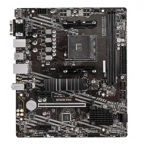 MSI B550M PRO AMD B550 Soket AM4 DDR4 4600(OC)MHz mATX Gaming (Oyuncu) Anakart