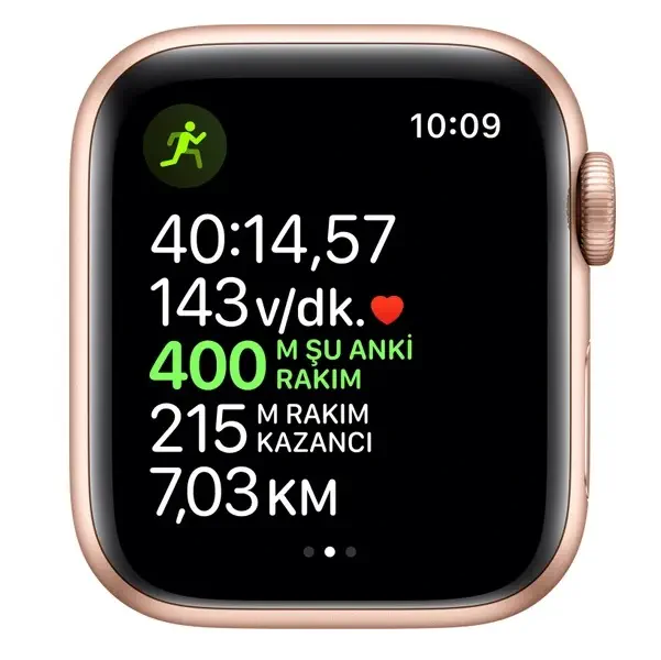 Apple Watch Seri 5 40mm GPS Gold Alüminyum Kasa ve Pembe Spor Kordon MWV72TU/A