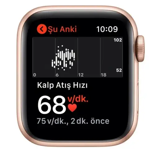 Apple Watch Seri 5 40mm GPS Gold Alüminyum Kasa ve Pembe Spor Kordon MWV72TU/A