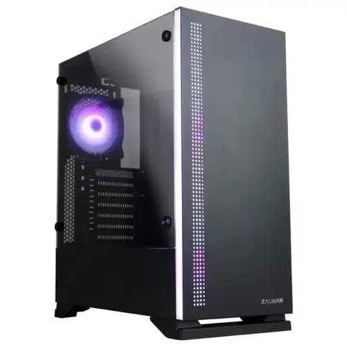 Zalman S5 Black 1x120mm RGB Fan/1x120mm Fan Temperli Cam USB 3.0 Siyah ATX Mid-Tower Gaming (Oyuncu) Kasa