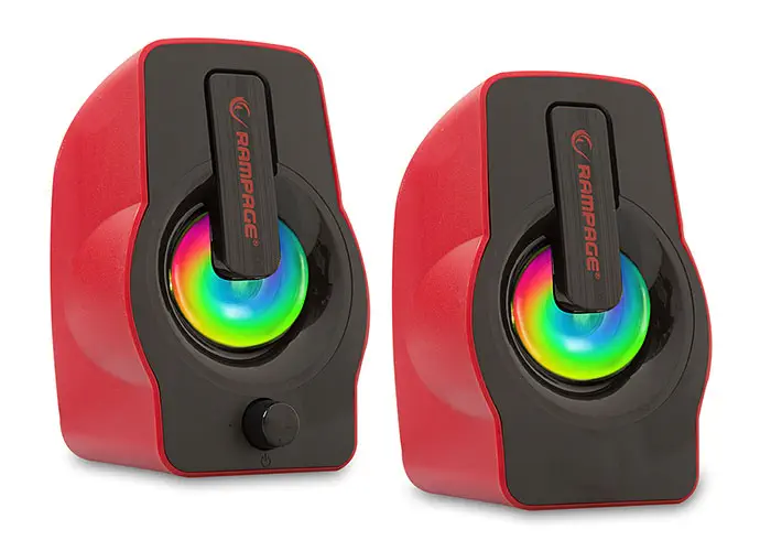 Rampage RMS-G7 Falsetto 2.0 6 Watt RGB LED USB Kırmızı Multimedia Gaming Hoparlör