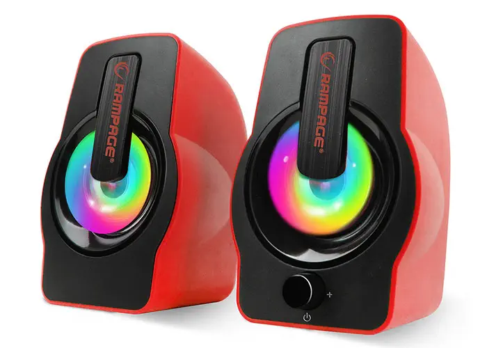 Rampage RMS-G7 Falsetto 2.0 6 Watt RGB LED USB Kırmızı Multimedia Gaming Hoparlör