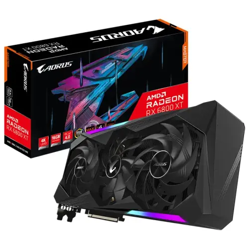 Gigabyte Aorus Radeon RX 6800 XT Master Type-C 16G GV-R68XTAORUS M-16GC 16GB GDDR6 256Bit DX12 Gaming (Oyuncu) Ekran Kartı