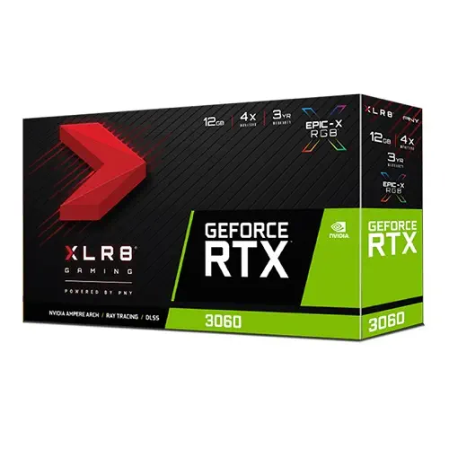 PNY GeForce RTX 3060 LHR 12GB XLR8 Gaming Revel Epic-X RGB Dual Fan VCG306012DFXPPB 12GB GDDR6 192Bit DX12 Gaming (Oyuncu) Ekran Kartı