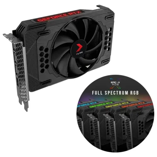PNY GeForce RTX 3060 12GB XLR8 Gaming Revel Epic-X RGB Single Fan VCG306012SFXPPB 12GB GDDR6 192Bit DX12 Gaming (Oyuncu) Ekran Kartı