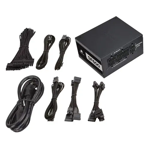 Corsair SF Platinum Serisi SF600 CP-9020182-EU 600W 80 Plus Platinum Full Modüler SFX Power Supply
