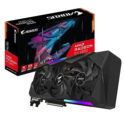 Gigabyte Aorus Radeon RX 6800 Master 16G GV-R68AORUS M-16GD 16GB GDDR6 256Bit DX12 Gaming (Oyuncu) Ekran Kartı