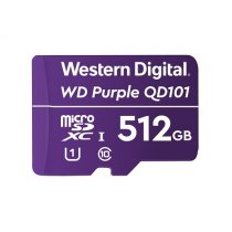 WD Purple Surveillance Camera SC QD101 WDD512G1P0C 512GB 7/24 Kesintisiz Ultra Dayanıklı Class 10 microSDXC Hafıza Kartı