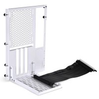 Lian Li O11DMINI-1W-4 PCIe Gen4 x16 Riser Kablolu Beyaz Dikey Ekran Kartı Tutucu Kiti (O11D MINI ile Uyumlu)
