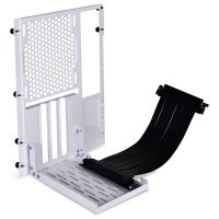 Lian Li O11DMINI-1W-3 PCIe Gen3 x16 Riser Kablolu Beyaz Dikey Ekran Kartı Tutucu Kiti (O11D MINI ile Uyumlu)
