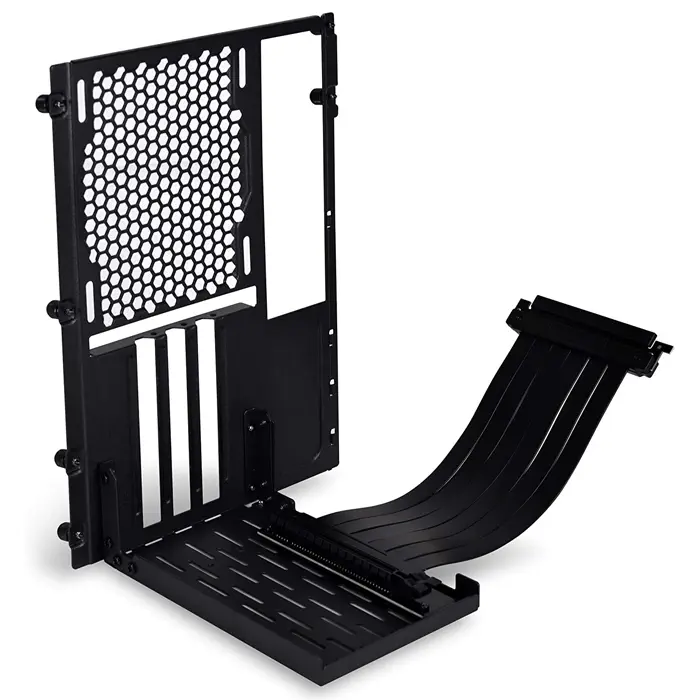 Lian Li O11DMINI-1X-3 PCIe Gen3 x16 Riser Kablolu Siyah Dikey Ekran Kartı Tutucu Kiti (O11D MINI ile Uyumlu)