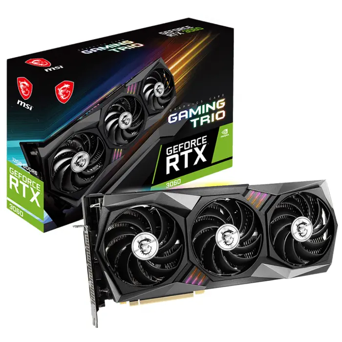 MSI GeForce RTX 3060 GAMING TRIO 12G 12GB GDDR6 192Bit DX12 Gaming (Oyuncu) Ekran Kartı