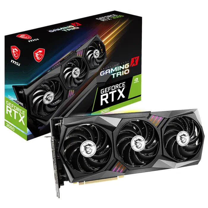 MSI GeForce RTX 3060 GAMING X TRIO 12G 12GB GDDR6 192Bit DX12 Gaming (Oyuncu) Ekran Kartı