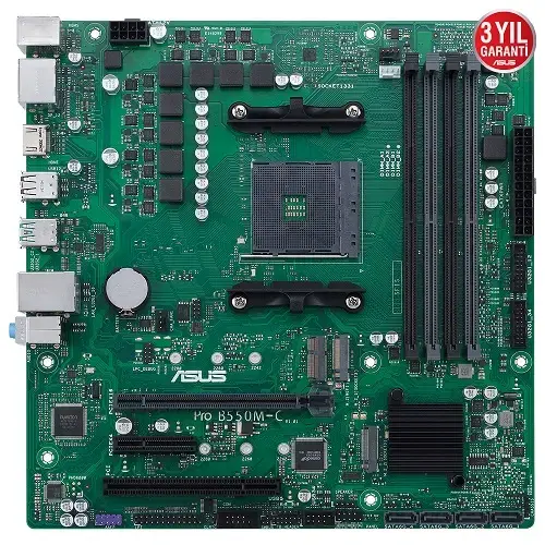 ASUS Pro B550M-C/CSM AMD B550 Soket AM4 DDR4 4600(OC)MHz mATX Anakart