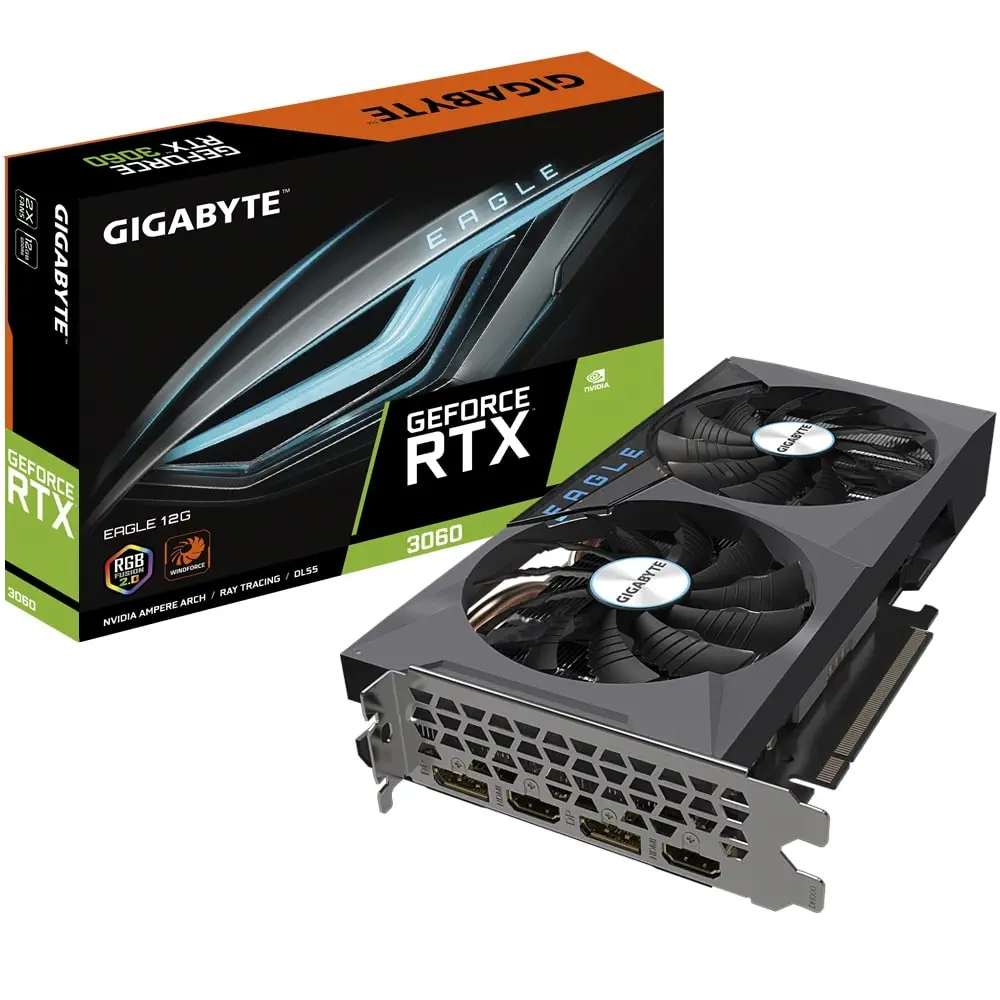 Gigabyte GeForce RTX 3060 Eagle 12G LHR GV-N3060EAGLE-12GD 12GB GDDR6 192Bit DX12 Gaming (Oyuncu) Ekran Kartı