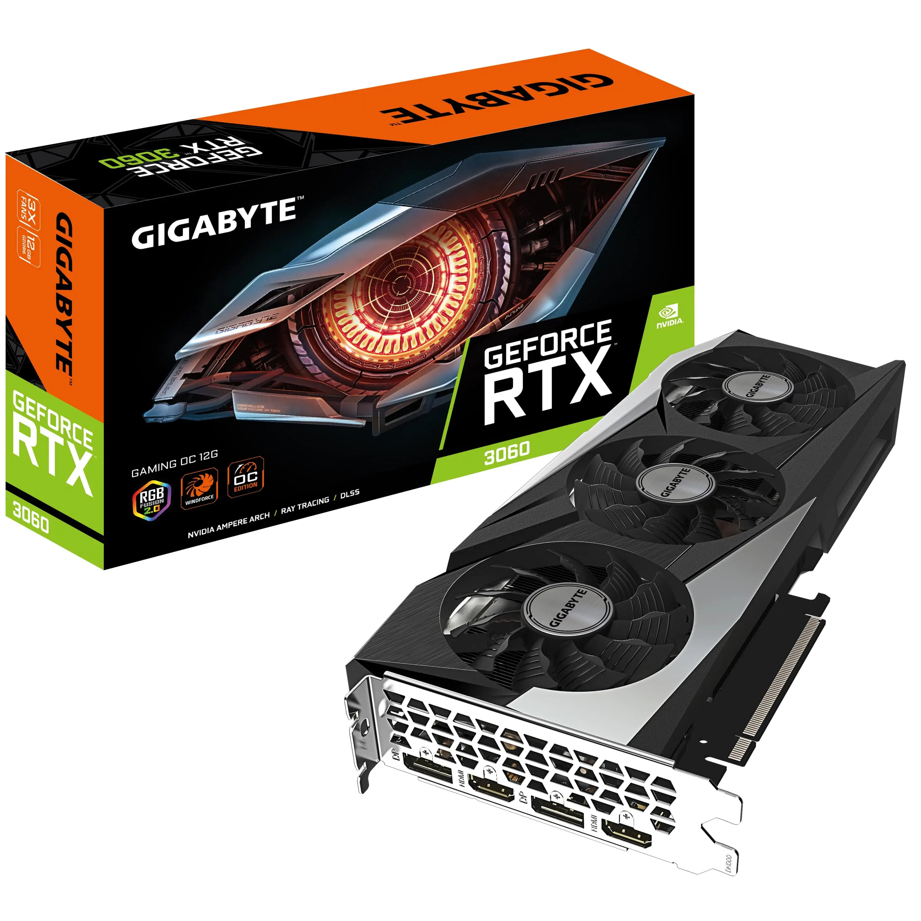 Gigabyte GeForce RTX 3060 Gaming OC 12G LHR GV-N3060GAMING OC-12GD 12GB GDDR6 192Bit DX12 Gaming (Oyuncu) Ekran Kartı
