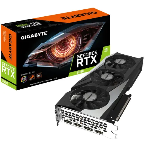 Gigabyte GeForce RTX 3060 Gaming OC 12G LHR GV-N3060GAMING OC-12GD 12GB GDDR6 192Bit DX12 Gaming (Oyuncu) Ekran Kartı
