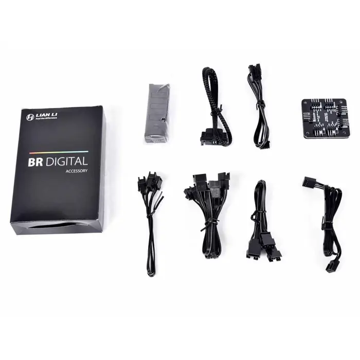 Lian Li Bora Digital Black BR DIGITAL-3R B 3x120mm RGB PWM Siyah Kasa Fanı