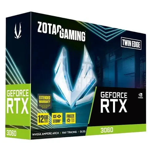 Zotac Gaming GeForce RTX 3060 Twin Edge ZT-A30600E-10M 12GB GDDR6 192Bit DX12 Gaming (Oyuncu) Ekran Kartı
