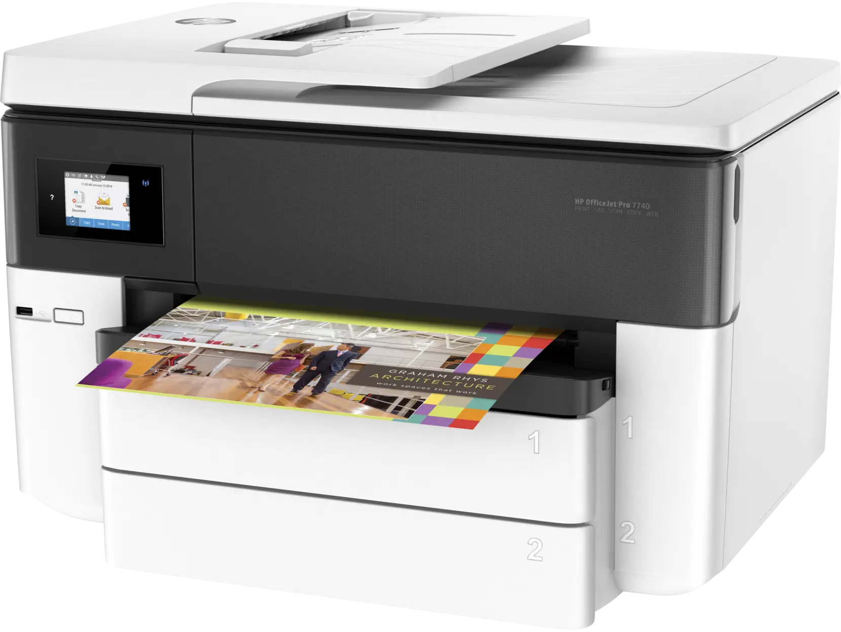 HP OfficeJet Pro 7740 G5J38A Yazıcı/Tarayıcı/Fotokopi/Fax Wi-Fi All In One Yazıcı