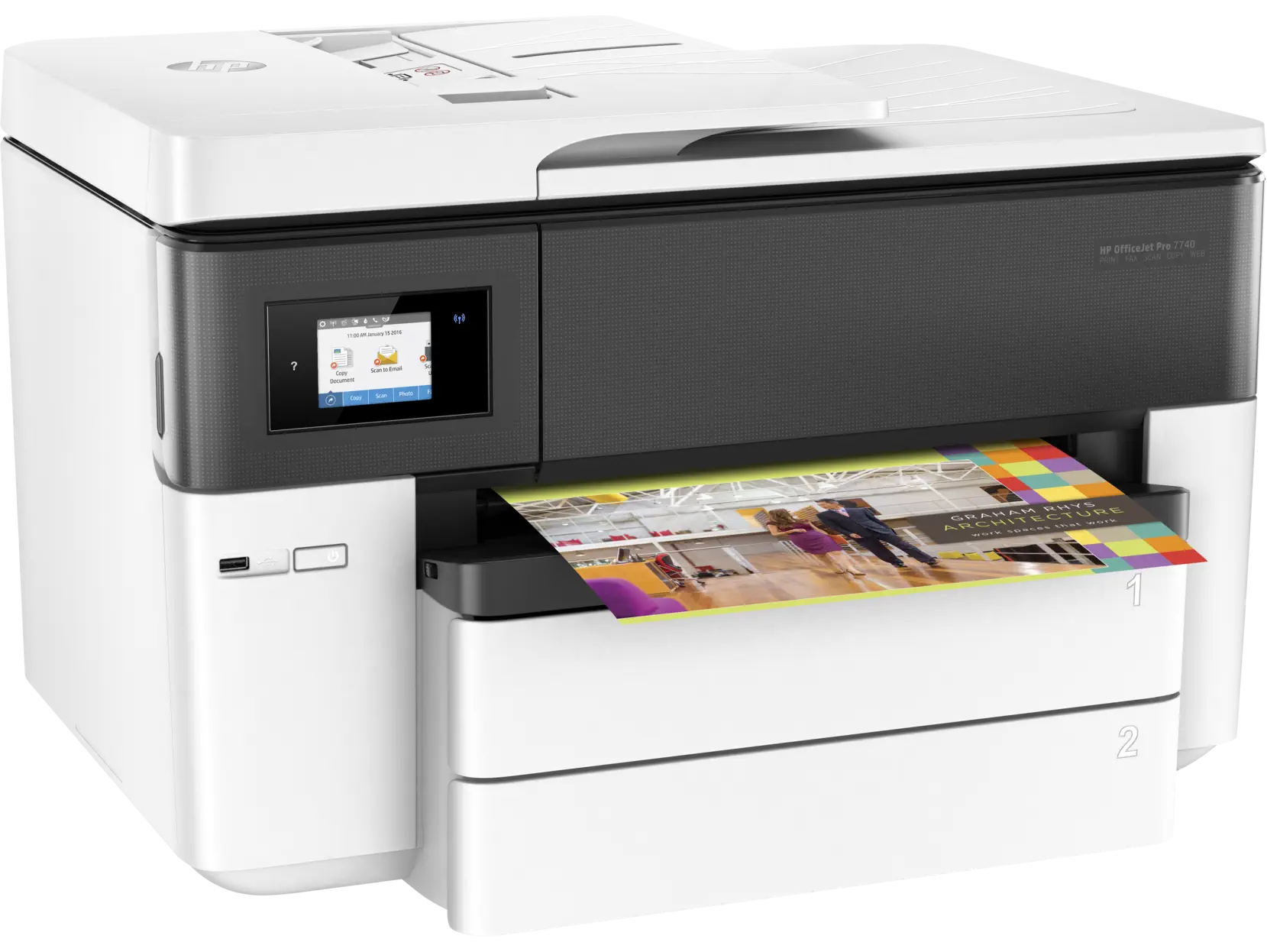 HP OfficeJet Pro 7740 G5J38A Yazıcı/Tarayıcı/Fotokopi/Fax Wi-Fi All In One Yazıcı