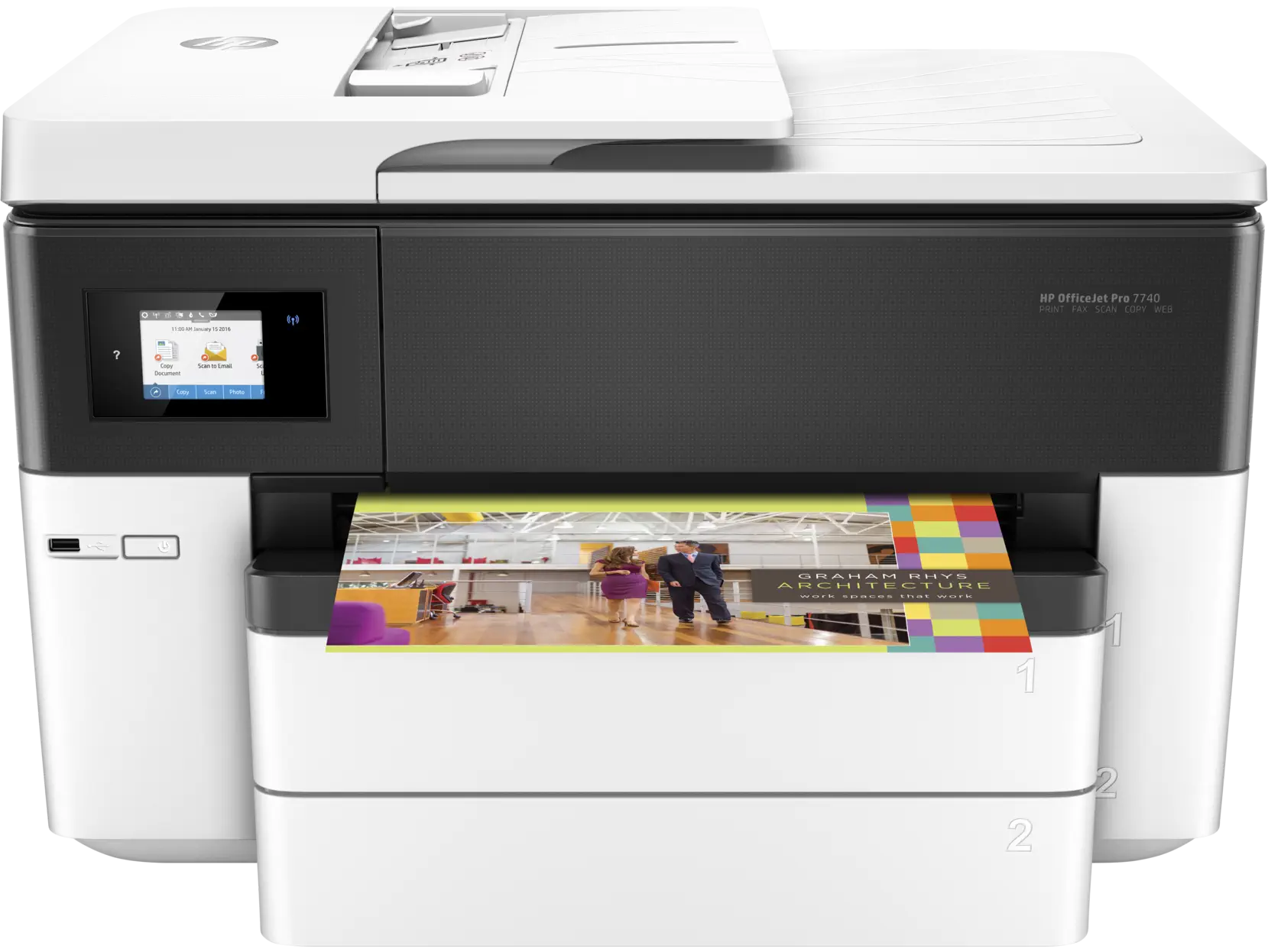 HP OfficeJet Pro 7740 G5J38A Yazıcı/Tarayıcı/Fotokopi/Fax Wi-Fi All In One Yazıcı