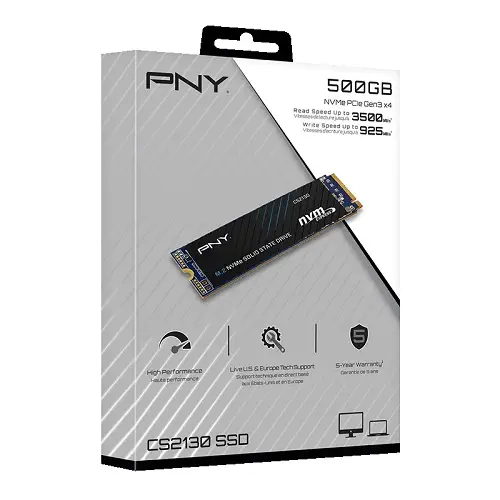 PNY CS2130 M280CS2130-500-RB 500GB 3500/925MB/s PCIe NVMe M.2 SSD Disk