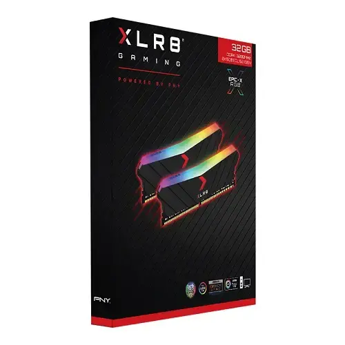 PNY XLR8 Gaming EPIC-X RGB 32GB (2x16GB) 3200MHz CL16 DDR4 Gaming Ram (MD32GK2D4320016XRGB)