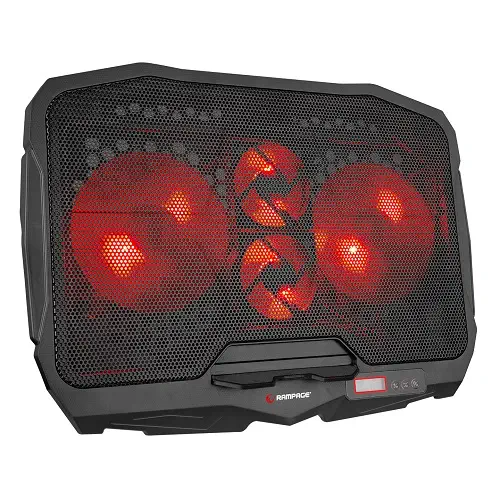 Addison Rampage AD-RC4 Siyah 2x125mm+2x70mm Işıklı Fan 15″-17″ Notebook Soğutucu Stand