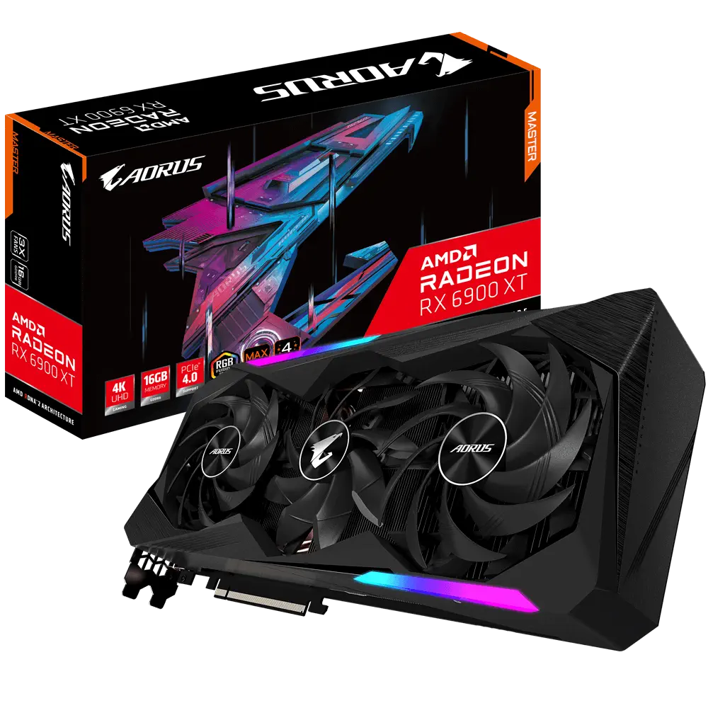 Gigabyte Aorus Radeon RX 6900 XT Master 16G GV-R69XTAORUS M-16GD 16GB GDDR6 256Bit DX12 Gaming (Oyuncu) Ekran Kartı
